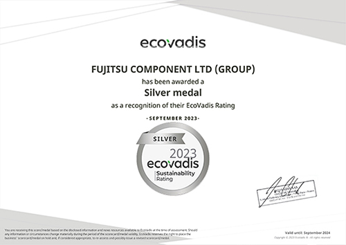 EcoVadis certificate 2023